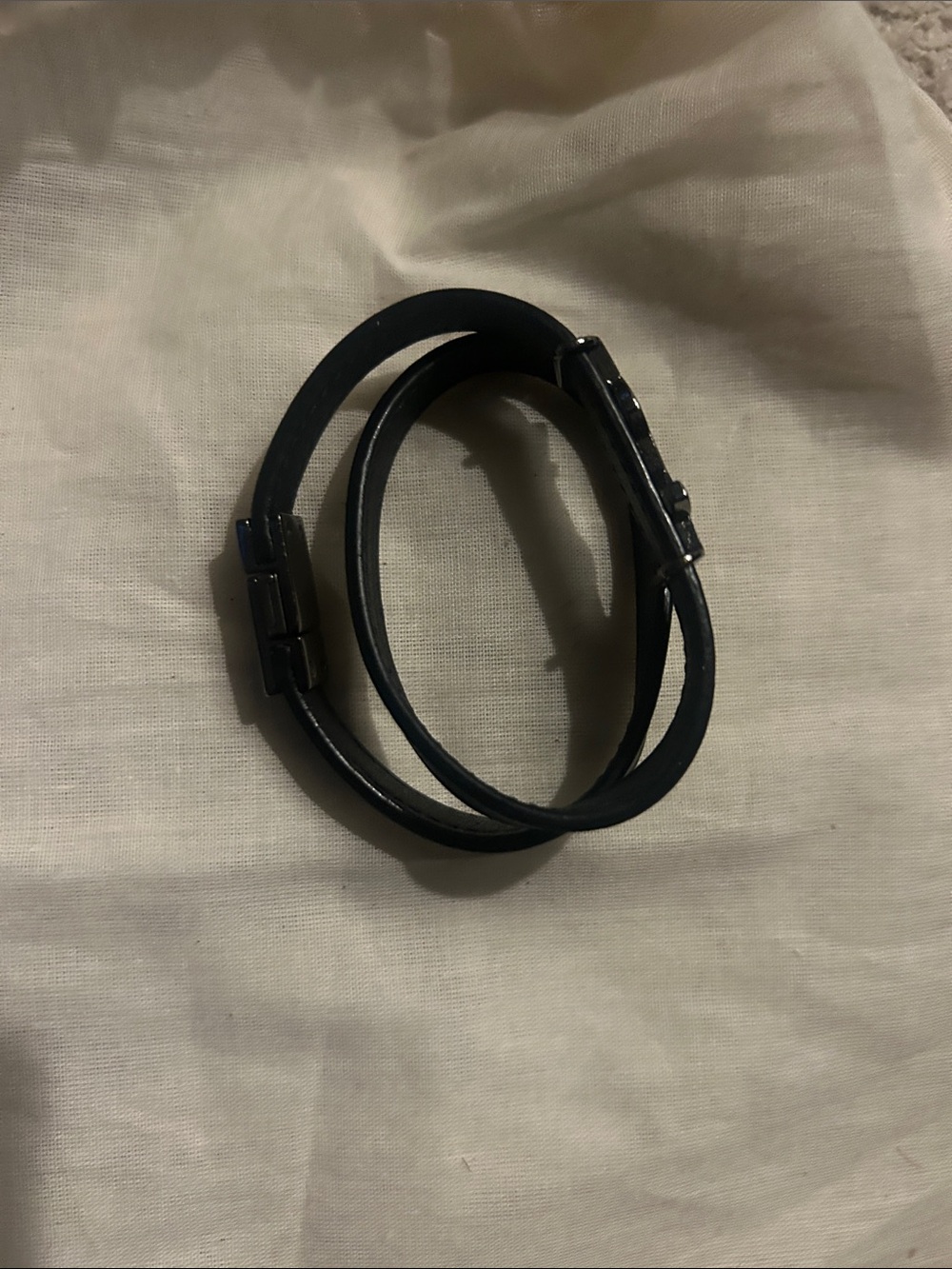 YSL leather wrap bracelet gunmetal in color hardware🥳🥳❌❌ - Picture 6 of 6
